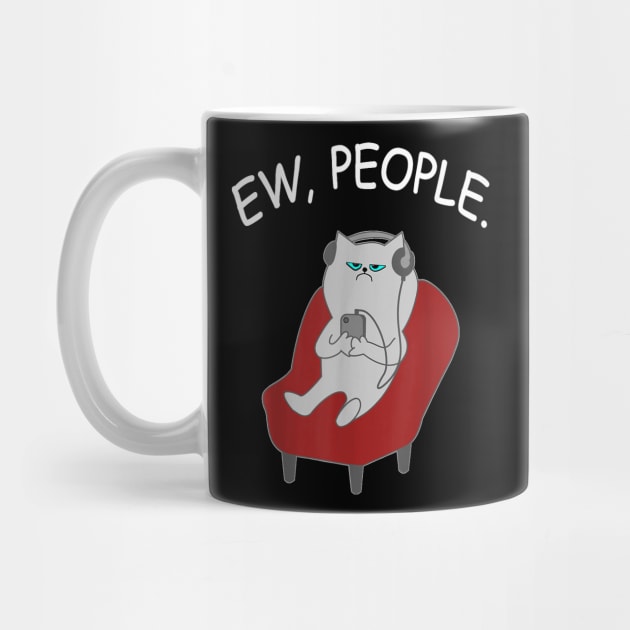 EW People Cat Lover Funny Cat Lover Kitty Owner Mom Dad Gift by Peter Smith